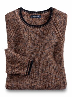 Mouline-Pullover Wabenstruktur Terra Detail 1