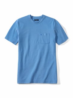 Extraglatt T-Shirt MIttelblau Detail 1
