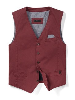 Baumwoll-Weste Rot Detail 1