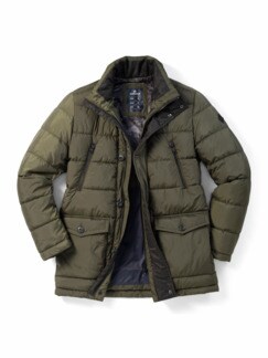 Aquastop Steppjacke Oliv Detail 1