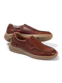 Komfort-Slipper Cognac Detail 1