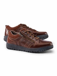 Thermo Kalbleder-Sneaker Cognac Detail 1