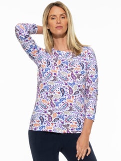 Baumwollshirt Paisley Multicolor Detail 1