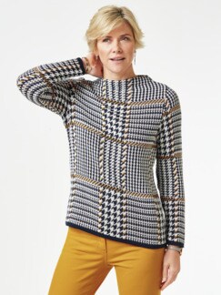 Baumwollpullover Hahnentritt Baumwollpullover Hahnentritt