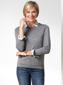 Merino-Mix Rundhals Pullover Merino-Mix Rundhals Pullover
