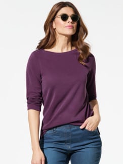 Pique-Shirt Edelmodal Cassis Detail 1