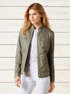 Nubukskin Stehkragen Jacke Nubukskin Stehkragen Jacke
