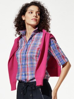 Extraglatt-Hemdbluse Everyday Karo Multicolor Detail 1