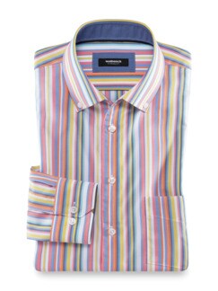 Extraglatt Hemd Button Down Multi Streifen Detail 1