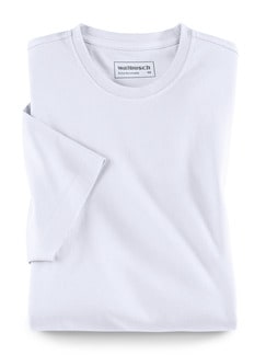 T-Shirt Rundhalsausschnitt Weiß Detail 1