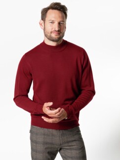 Merino-Mix Stehbund-Pullover