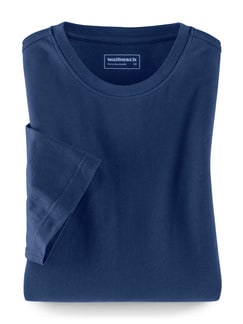 T-Shirt Rundhalsausschnitt Blau Detail 1