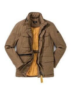 Multipocket Langjacke Braun Detail 1