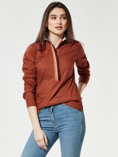 Extra-Bequem-Polobluse Zimt Detail 1