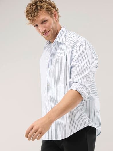 Oversize-Hemd Gestreift