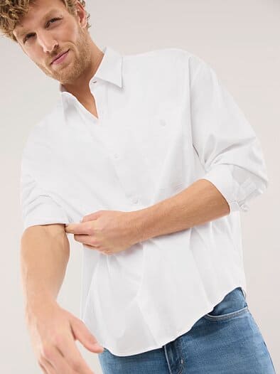 Oversized Hemd Weiß