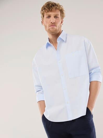 Oversized Hemd Hellblau