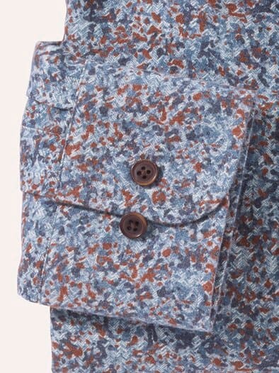 Soft-Flanell Hemd aus Baumwolle Druck Blau