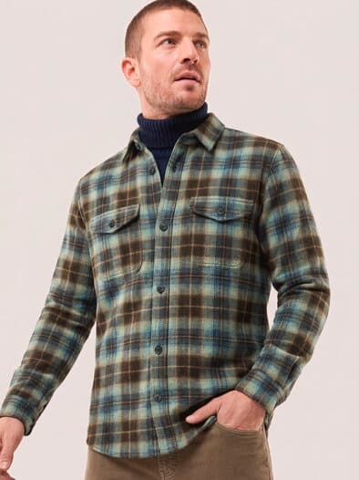 Overshirt aus Baumwolle Karo Absynth