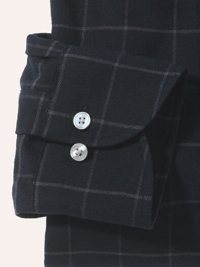 Soft-Flanell Hemd Karo Schwarz