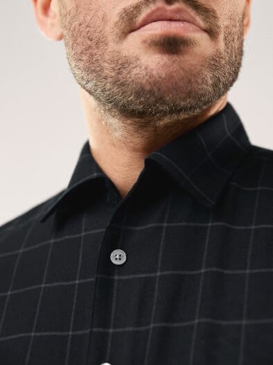 Soft-Flanell Hemd Karo Schwarz