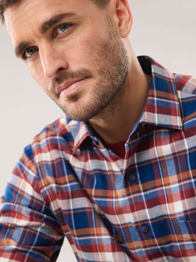 Soft-Flanell-Hemd Karo Rot