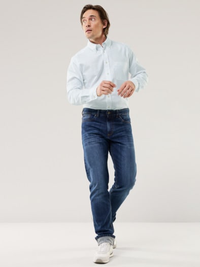 Premium Oxford-Hemd Uni Weiß