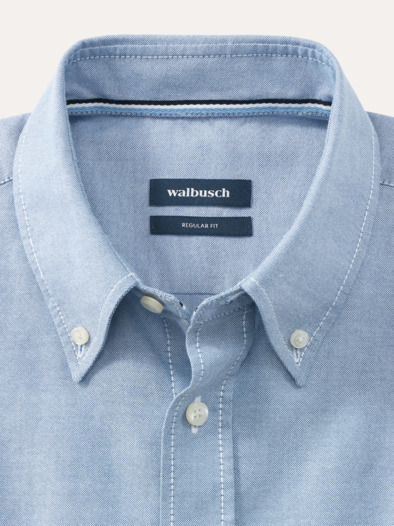 Premium Oxford-Hemd Uni Bleu