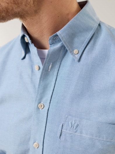 Premium Oxford-Hemd Uni Bleu