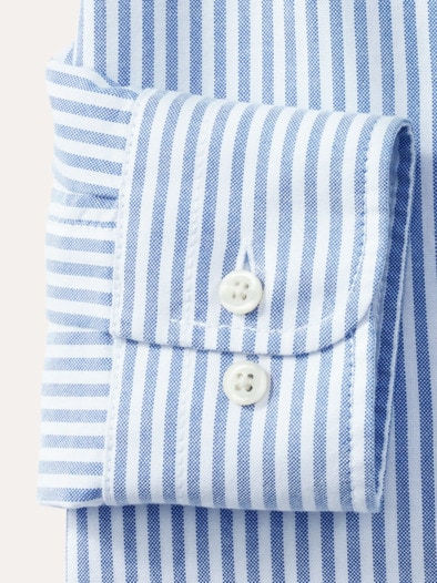 Premium Oxford-Hemd Streifen Blau