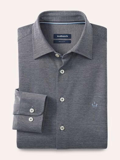 Comfort-Pique Hemd Weiß