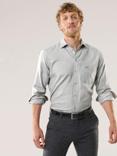 Luxus-Flanell Hemd Streifen