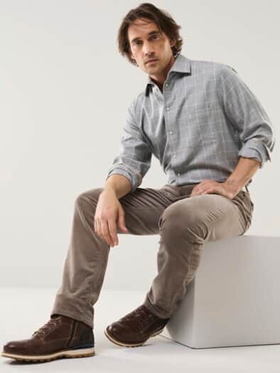 Luxus-Flanell Hemd Fensterkaro