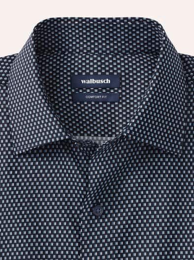 Extraglatt-Hemd Kent-Kragen Minimal Druck