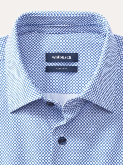 Extraglatt-Hemd Stretch & Relax Minimal Blau