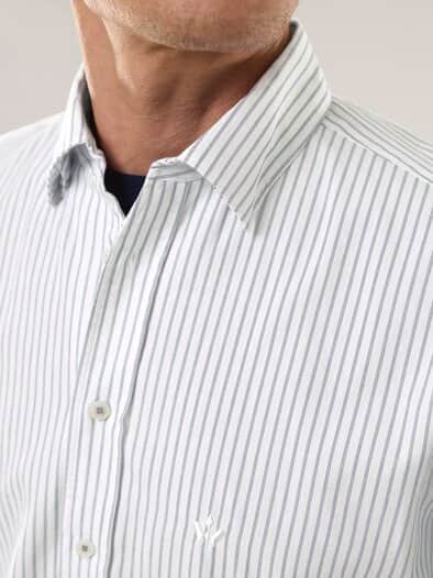 Royal-Oxford Hemd Streifen Weiß