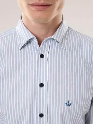 Royal-Oxford Hemd Streifen Bleu