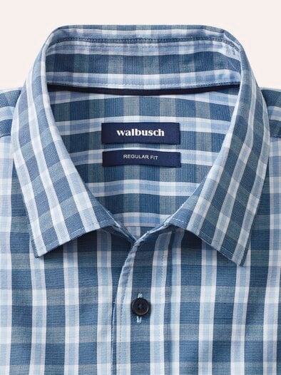 Hemd aus Royal-Oxford Karo Blau