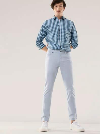 Hemd aus Royal-Oxford Karo Blau