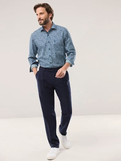 Aktiv-Hemd Blumen Druck