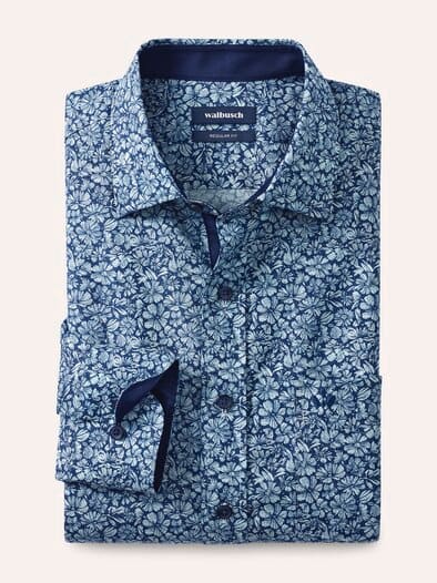 Aktiv-Hemd Blumen Druck