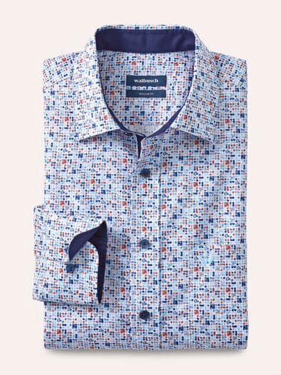 Aktiv-Hemd Blätter Druck