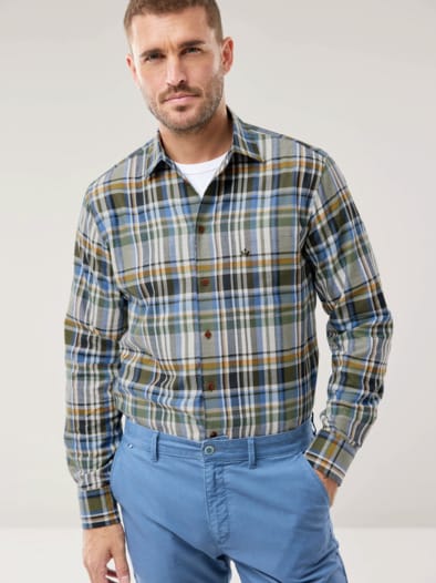 Premium-Flanell Hemd Karo Schilf