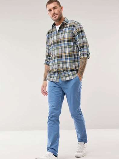 Premium-Flanell Hemd Karo Schilf