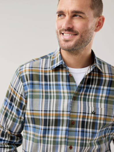 Premium-Flanell Hemd Karo Schilf