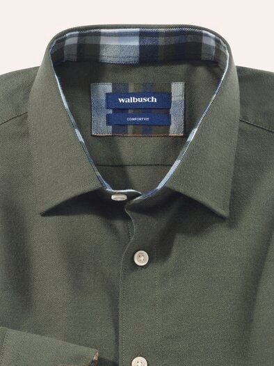 Softflanell-Hemd Uni Schilf