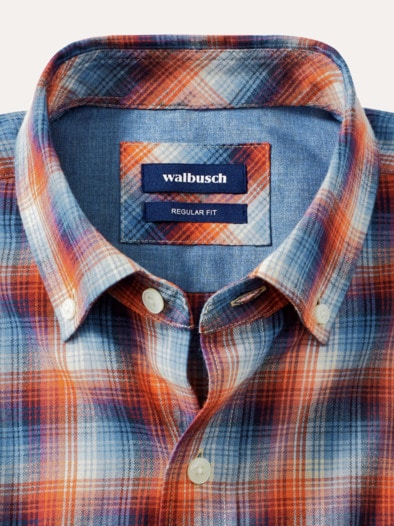 Cashmere-Mix-Hemd Karo Terra