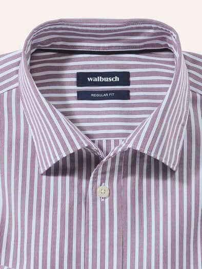 Hemd aus Royal-Oxford Streifen Bordeaux