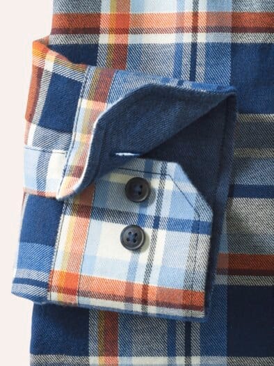 Softflanell-Hemd Karo Blau