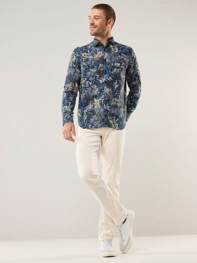 Leinen Künstler-Hemd Druck